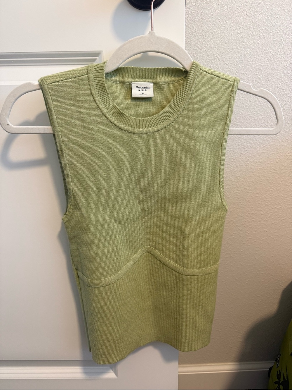 Abercrombie & Fitch Sleeveless Knit Tank - Light Green